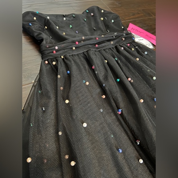 🩷 NWT Betsy Johnson 3D Bead Tulle Cocktail Dress - Picture 6 of 10